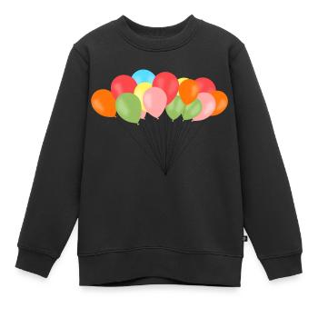 bunte ballons - Kinder Premium Organic Sweatshirt - Schwarz - Vorne - AI Model Kid Female (0cm)