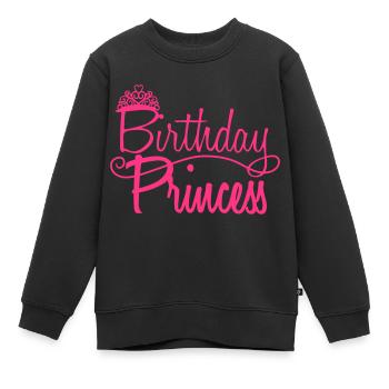 princess prinzessin krone koenigin girl maedchen p - Kinder Premium Organic Sweatshirt - Schwarz - Vorne - AI Model Kid Female (0cm)