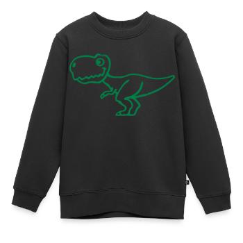 T-Rex - Sweat Premium enfant bio - noir - Devant - AI Model Kid Female (0cm)