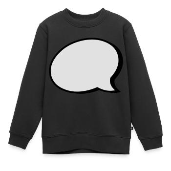Sprechblase - Kinder Premium Organic Sweatshirt - Schwarz - Vorne - AI Model Kid Female (0cm)
