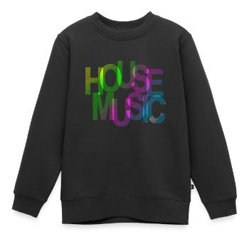 House Music - Kinder Premium Organic Sweatshirt - Schwarz - Vorne - AI Model Kid Female (0cm)
