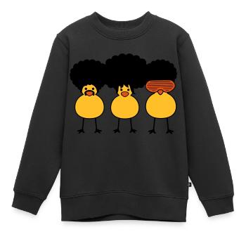 Funky Chicks - Sweat Premium enfant bio - noir - Devant - AI Model Kid Female (0cm)