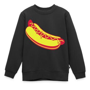 Hot dog - Kinder Premium Organic Sweatshirt - Schwarz - Vorne - AI Model Kid Female (0cm)