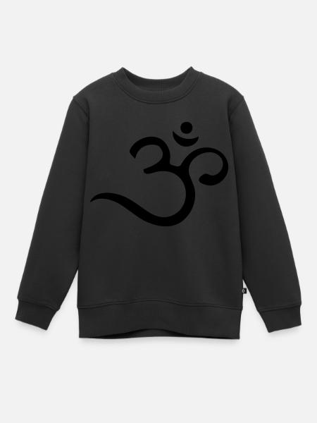 Om Mantra, Symbol, Buddhismus, Yoga, Meditation - Kinder Premium Organic Sweatshirt - Schwarz