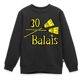 30 Besen Geburtstag - Kinder Premium Organic Sweatshirt - Schwarz - Vorne - AI Model Kid Female (0cm)