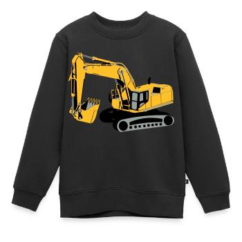 Bagger | Excavator - Kinder Premium Organic Sweatshirt - Schwarz - Vorne - AI Model Kid Female (0cm)