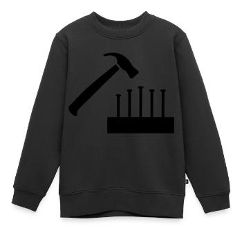Hammer - Kinder Premium Organic Sweatshirt - Schwarz - Vorne - AI Model Kid Female (0cm)