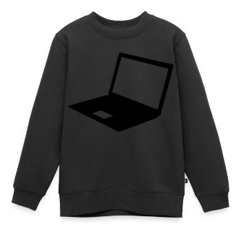Ordinateur - Sweat Premium enfant bio - noir - Devant - AI Model Kid Female (0cm)