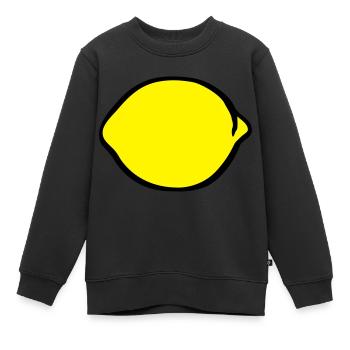 Zitrone - Kinder Premium Organic Sweatshirt - Schwarz - Vorne - AI Model Kid Female (0cm)