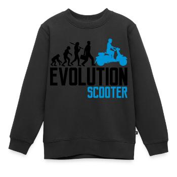 moteur évolution scooter électrique clipart elek - Sweat Premium enfant bio - noir - Devant - AI Model Kid Female (0cm)