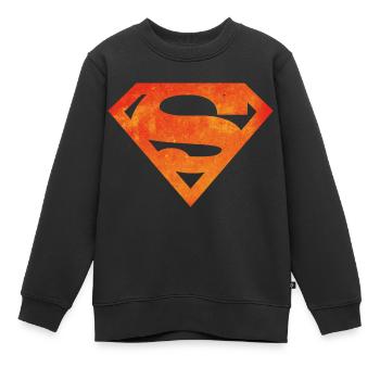 Justice League Superman Logo - Kinder Premium Organic Sweatshirt - Schwarz - Vorne - AI Model Kid Female (0cm)