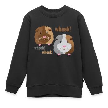 wheek wheek wheek meerschweinchen! - Kinder Premium Organic Sweatshirt - Schwarz - Vorne - AI Model Kid Female (0cm)