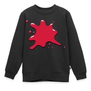 Klecks fleck blut - Kinder Premium Organic Sweatshirt - Schwarz - Vorne - AI Model Kid Female (0cm)