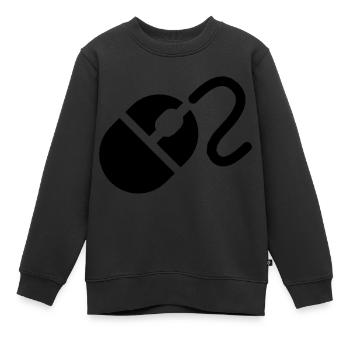 Computer Mouse - Sweat Premium enfant bio - noir - Devant - AI Model Kid Female (0cm)