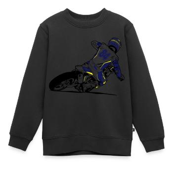 Supermoto - Kinder Premium Organic Sweatshirt - Schwarz - Vorne - AI Model Kid Female (0cm)