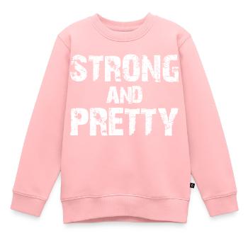 Fort et joli - Sweat Premium enfant bio - rose - Devant - AI Model Kid Female (0cm)