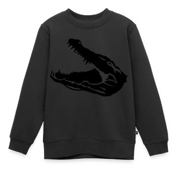 Krokodil offenes Maul - Kinder Premium Organic Sweatshirt - Schwarz - Vorne - AI Model Kid Female (0cm)