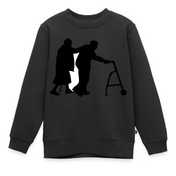 Opa Oma Sanitäter alt alt - Kinder Premium Organic Sweatshirt - Schwarz - Vorne - AI Model Kid Female (0cm)