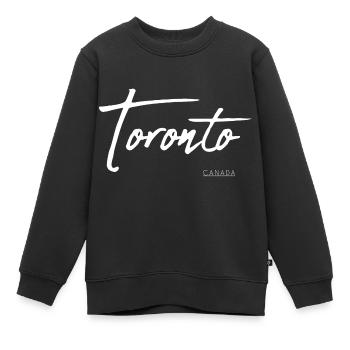 Toronto Canada - Kinder Premium Organic Sweatshirt - Schwarz - Vorne - AI Model Kid Female (0cm)