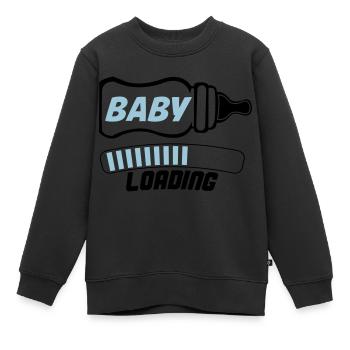 baby loading 2 - Kinder Premium Organic Sweatshirt - Schwarz - Vorne - AI Model Kid Female (0cm)