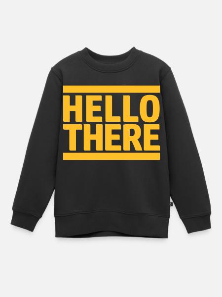 Geel Hallo daar - Sweatshirt Premium barn ekologisk - svart