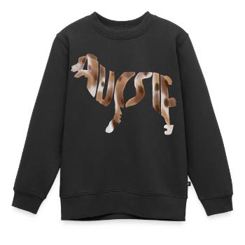 Berger Australien Aussie silhouette - Sweat Premium enfant bio - noir - Devant - AI Model Kid Female (0cm)