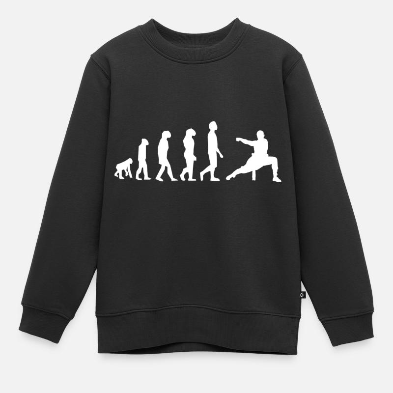 Kung-fu évolution - Sweat Premium enfant bio - noir
