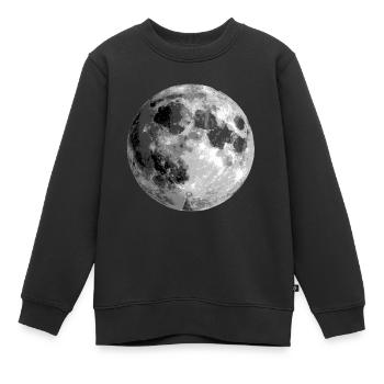 Moon - Kids Premium Organic Sweatshirt - black - Front - AI Model Kid Female (0cm)
