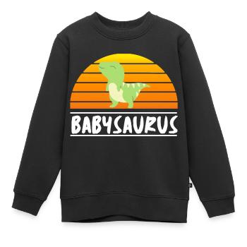 Babysaurus Child Baby Daughter Son Family - Kids Premium Organic Sweatshirt - black - Front - AI Model Kid Female (0cm)