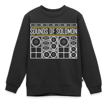 Roots Reggae Sounds of Solomon - Sweat Premium enfant bio - noir - Devant - AI Model Kid Female (0cm)
