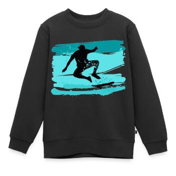 Patineurs - Sweat Premium enfant bio - noir - Devant - AI Model Kid Female (0cm)