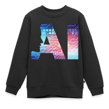 intelligence artificielle - Sweat Premium enfant bio - noir - Devant - AI Model Kid Female (0cm)