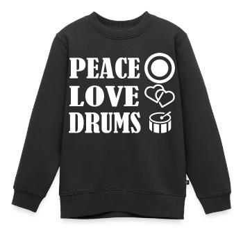 Rock and Roll Rock Music - Sweat Premium enfant bio - noir - Devant - AI Model Kid Female (0cm)