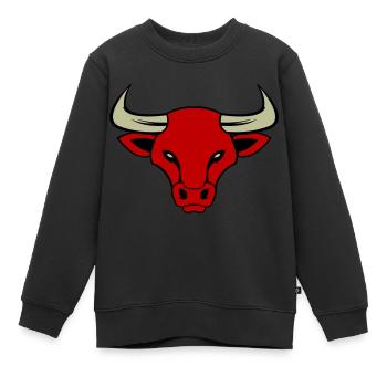 02 - Sweat Premium enfant bio - noir - Devant - AI Model Kid Female (0cm)