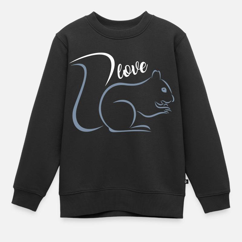 Écureuils - Sweat Premium enfant bio - noir