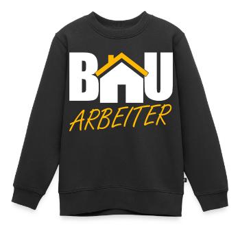 Bauarbeiter - Kinder Premium Organic Sweatshirt - Schwarz - Vorne - AI Model Kid Female (0cm)