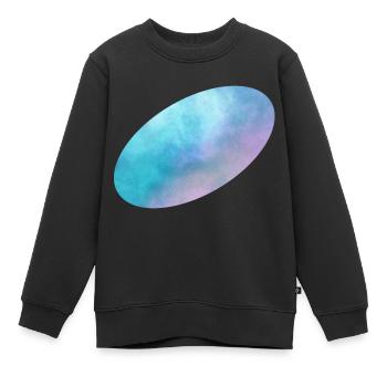 Space Ellipse schräg - Kinder Premium Organic Sweatshirt - Schwarz - Vorne - AI Model Kid Female (0cm)