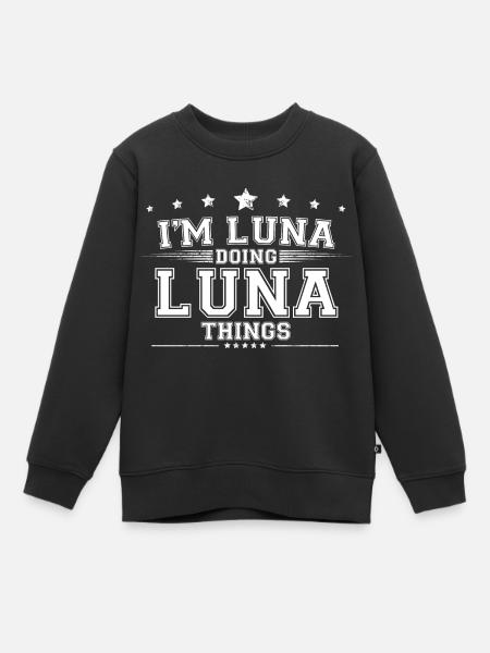Luna - Kids Premium Organic Sweatshirt - black
