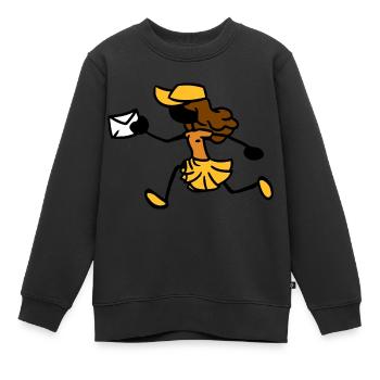 Postman Postwoman Courier - Kids Premium Organic Sweatshirt - black - Front - AI Model Kid Female (0cm)