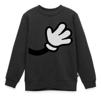 Agiter la main de la bande dessinée - Sweat Premium enfant bio - noir - Devant - AI Model Kid Female (0cm)