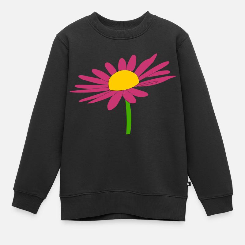 Margarites rose - Sweat Premium enfant bio - noir