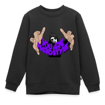 Hardstyle - Kinder Premium Organic Sweatshirt - Schwarz - Vorne - AI Model Kid Female (0cm)
