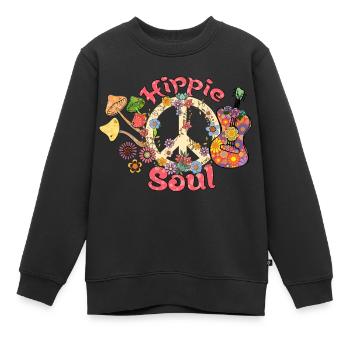 Hippie Soul Design - Sweat Premium enfant bio - noir - Devant - AI Model Kid Female (0cm)