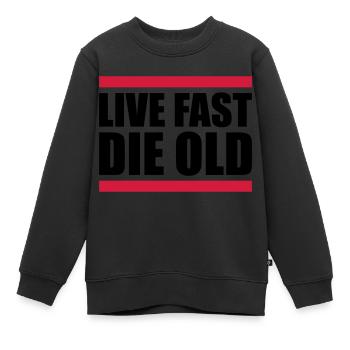 Vivre vite mourir - Sweat Premium enfant bio - noir - Devant - AI Model Kid Female (0cm)