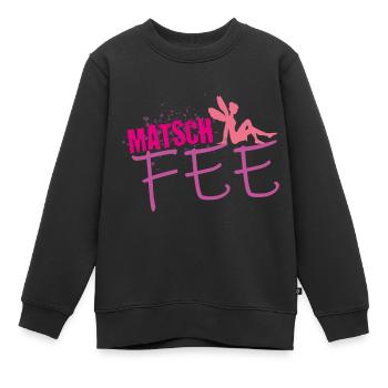 Matsch Lauf Fee Teamshirt - Kinder Premium Organic Sweatshirt - Schwarz - Vorne - AI Model Kid Female (0cm)