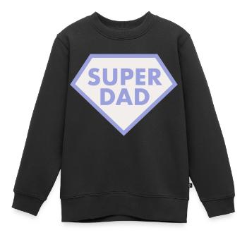SUPER DAD 2 - Kinder Premium Organic Sweatshirt - Schwarz - Vorne - AI Model Kid Female (0cm)