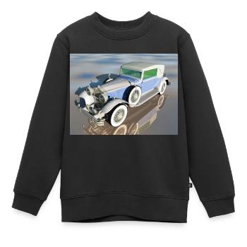 Oldtimer, Auto, Automobil, Geschenkidee - Kinder Premium Organic Sweatshirt - Schwarz - Vorne - AI Model Kid Female (0cm)