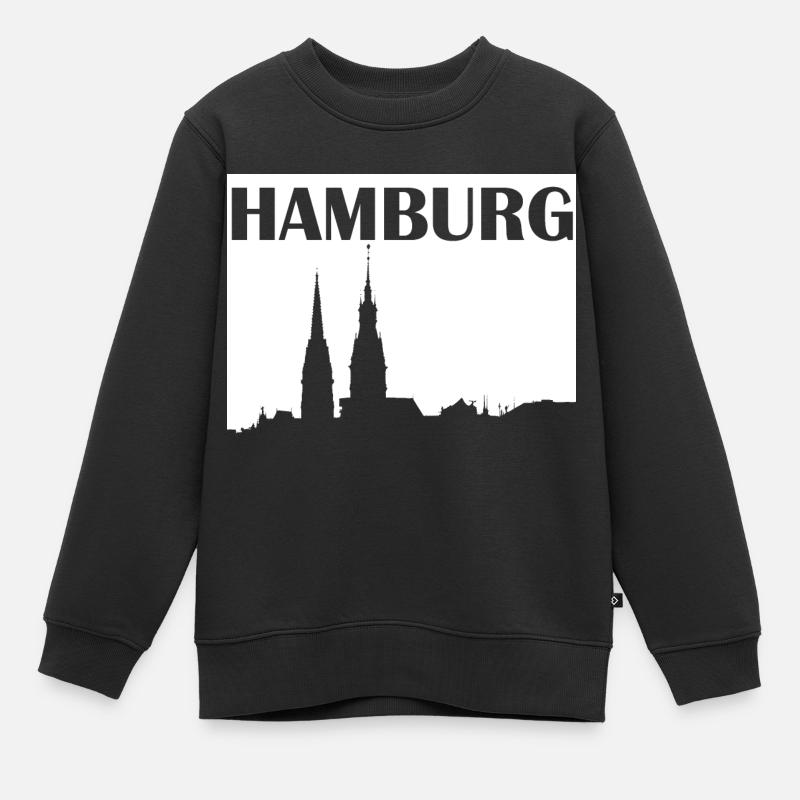 Hambourg - Sweat Premium enfant bio - noir