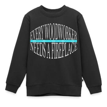 blogger proud carpenter skull tshirts - Kinder Premium Organic Sweatshirt - Schwarz - Vorne - AI Model Kid Female (0cm)