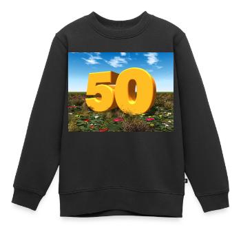 Année 50 - Sweat Premium enfant bio - noir - Devant - AI Model Kid Female (0cm)